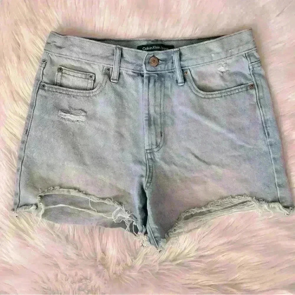 CK Jeans Calvin Klein Light Wash Denim Shorts 4 - Picture 1 of 7